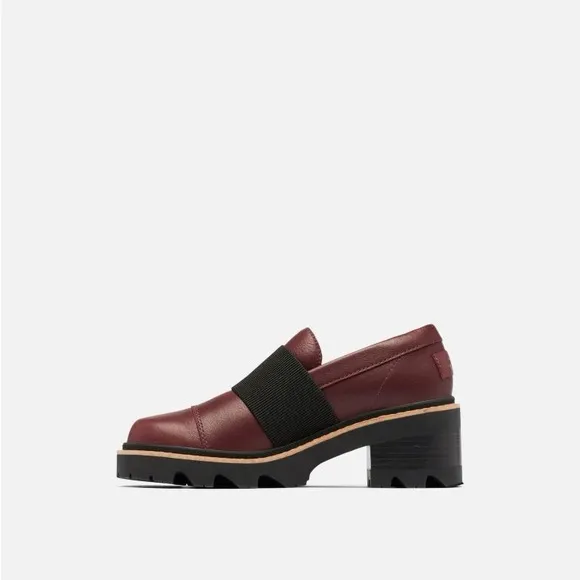 SOREL WOMEN'S JOAN LEATHER LOAFERS SIZE 8 BURGUNDY