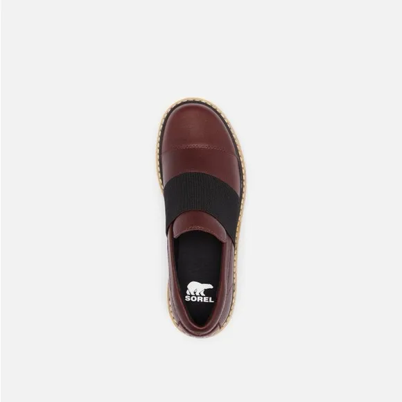 SOREL WOMEN'S JOAN LEATHER LOAFERS SIZE 8 BURGUNDY