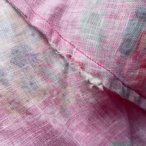 SPELL DESIGNS SOLSTICE LINEN PINK PAISLEY TUNIC DRESS