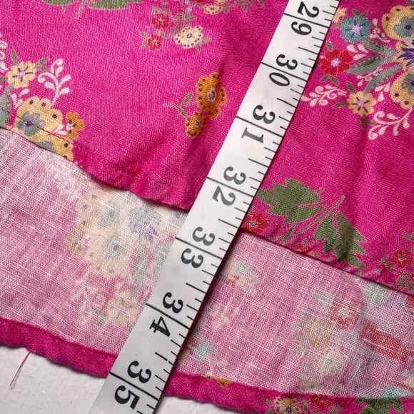 SPELL DESIGNS SOLSTICE LINEN PINK PAISLEY TUNIC DRESS