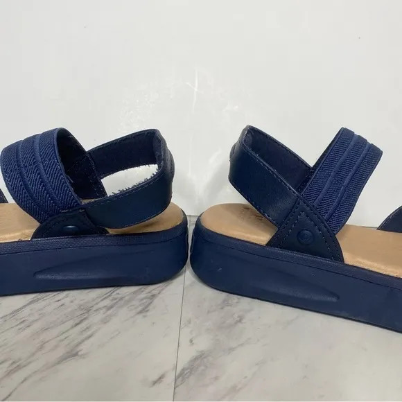 Sperry Bayou Plushstep Platform Navy Blue Sandal 7M