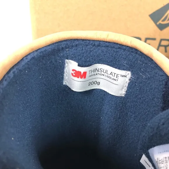 Sperry Saltwater Wool Blend Upper &amp; Rubber Duck Boots Side Zip Thinsulate NIB