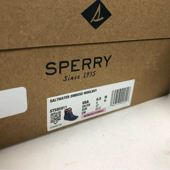 Sperry Saltwater Wool Blend Upper &amp; Rubber Duck Boots Side Zip Thinsulate NIB