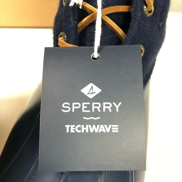 Sperry Saltwater Wool Blend Upper &amp; Rubber Duck Boots Side Zip Thinsulate NIB