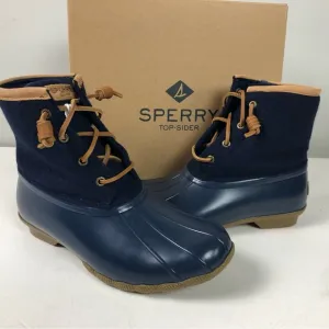 Sperry Saltwater Wool Blend Upper &amp; Rubber Duck Boots Side Zip Thinsulate NIB