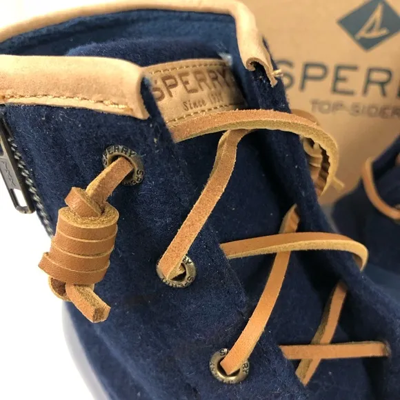 Sperry Saltwater Wool Blend Upper &amp; Rubber Duck Boots Side Zip Thinsulate NIB