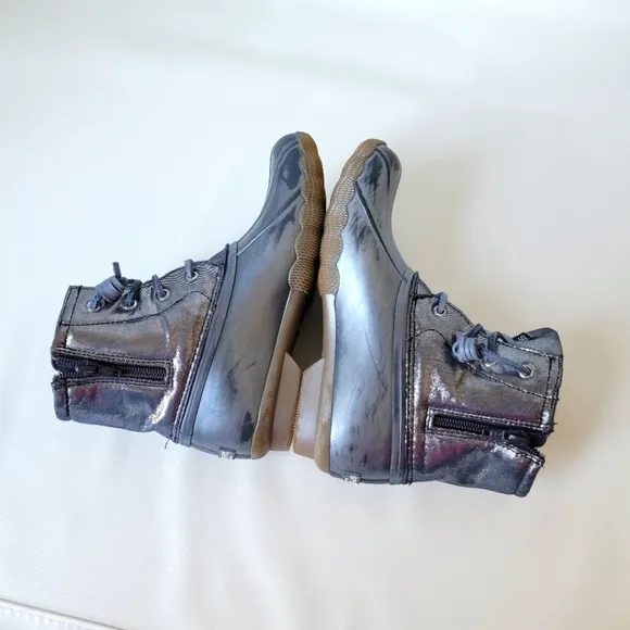 Sperry Top Sider Saltwater Waterproof Insulated Boots Shiny Girls Sz 3