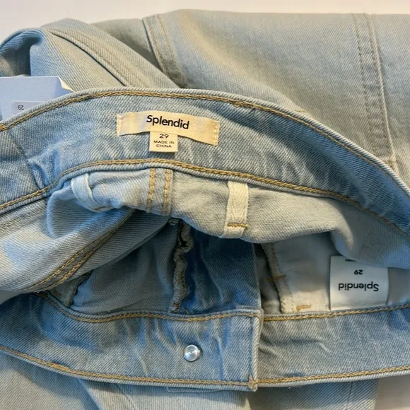 Splendid 29 Jeans Easy Slim Release Hem Crop Jean light wash NWT