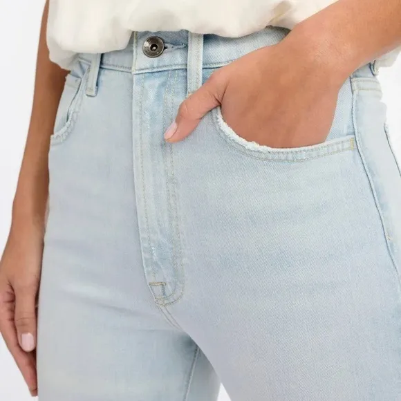 Splendid 29 Jeans Easy Slim Release Hem Crop Jean light wash NWT