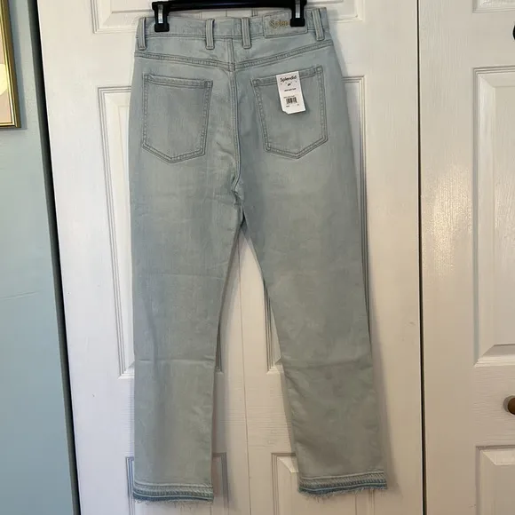 Splendid 29 Jeans Easy Slim Release Hem Crop Jean light wash NWT