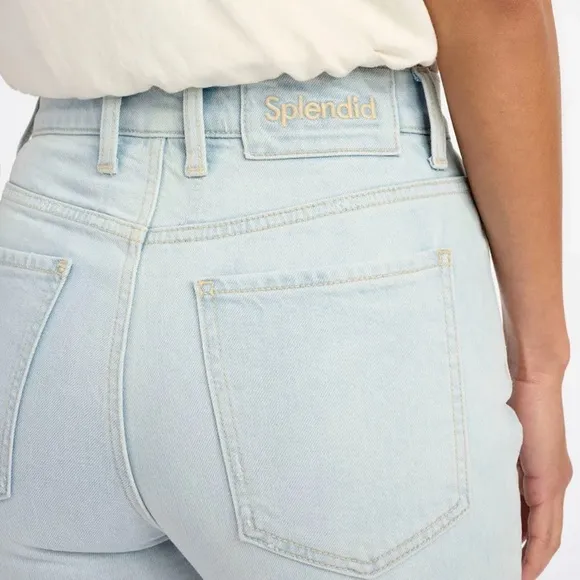 Splendid 29 Jeans Easy Slim Release Hem Crop Jean light wash NWT