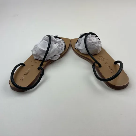 St. Agni Chi Sandals Leather Handmade Women’s Size 41 US 10 NEW