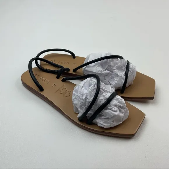 St. Agni Chi Sandals Leather Handmade Women’s Size 41 US 10 NEW