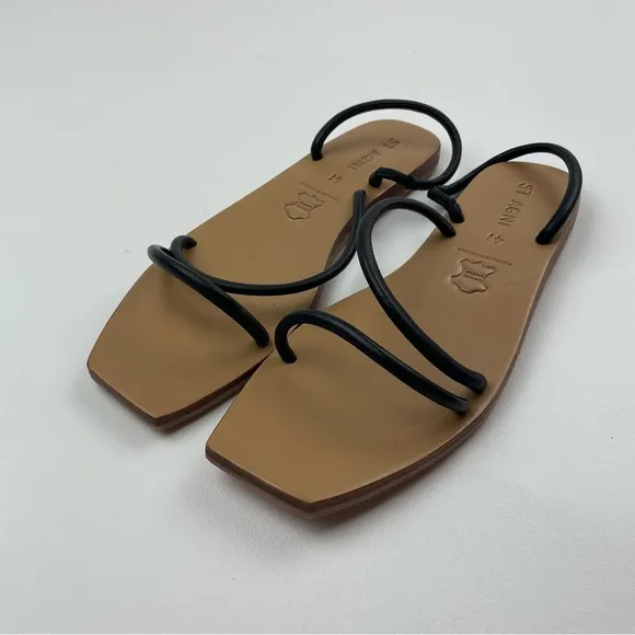 St. Agni Chi Sandals Leather Handmade Women’s Size 41 US 10 NEW