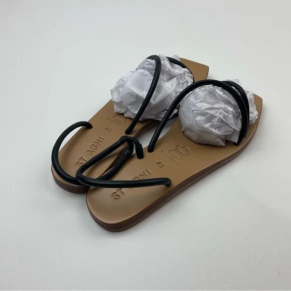 St. Agni Chi Sandals Leather Handmade Women’s Size 41 US 10 NEW