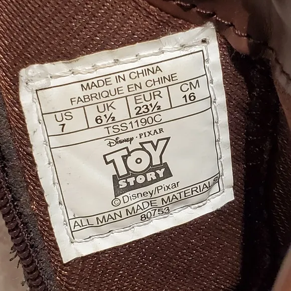 Stars LIGHT UP with motion!  DISNEY Pixar Toy Story Cowboy Boots; Side Zip