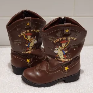 Stars LIGHT UP with motion!  DISNEY Pixar Toy Story Cowboy Boots; Side Zip