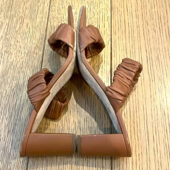 STAUD Frankie Ruched Slide Sandals 39.5
