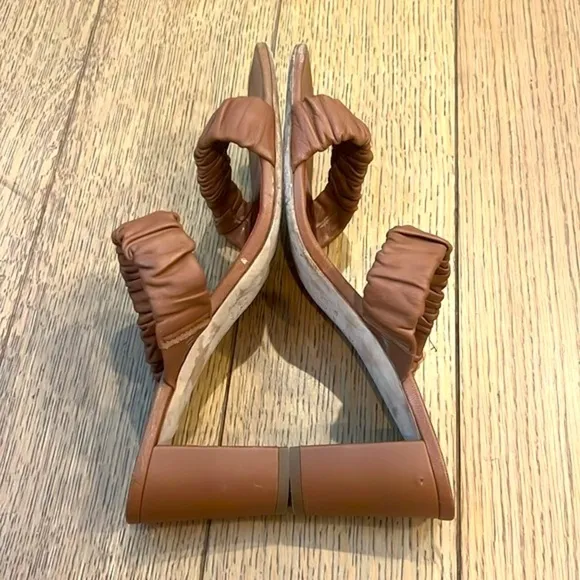 STAUD Frankie Ruched Slide Sandals 39.5
