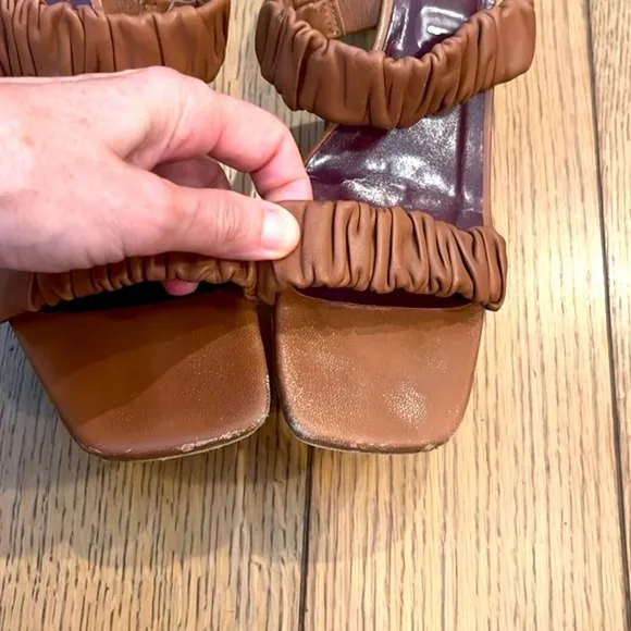 STAUD Frankie Ruched Slide Sandals 39.5