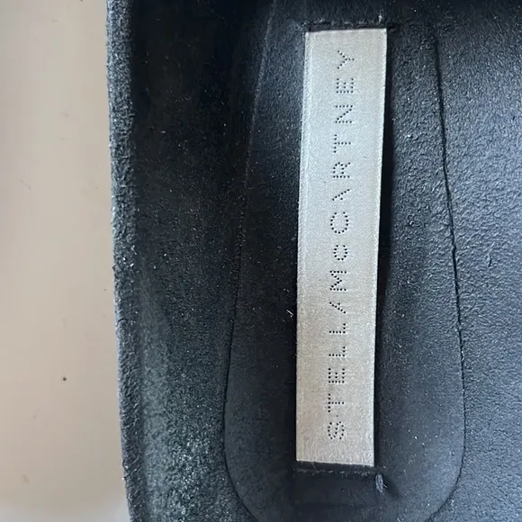 Stella McCartney black slides star design size 7
