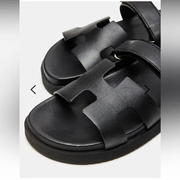Steve Madden Black Slide Sandals