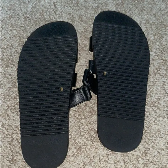 Steve Madden Black Slide Sandals