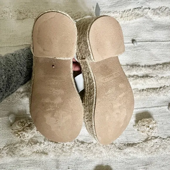 Steve Madden Kelton Espadrille Platform Sandal white size 7