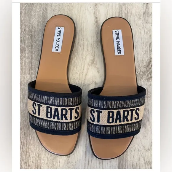 Steve Madden Knox St Barts Slides Sandals Sz 9.5
