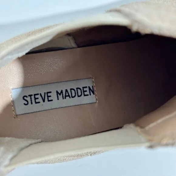 Steve Madden Sand Howler Chelsea Lug Sole Block Heel Ankle Boots Size 8.5