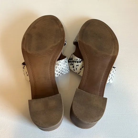 Steve Madden Snakeskin Kelsie Heeled Sandals Size 7