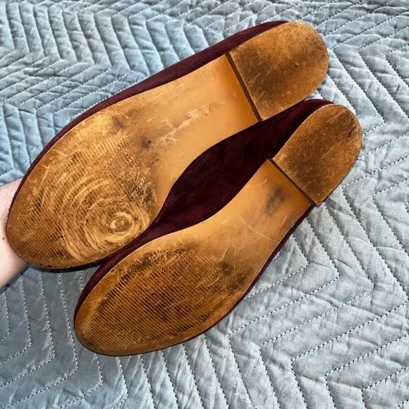 Steve Madden Womens Chaufur Loafers Flats Suede Tassel Burgundy Size 9