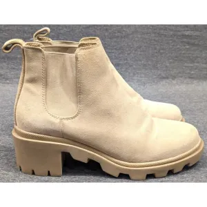 STEVE MADDEN Womens Chelsea Boots - Tan, Hadlee, Suede, Lug Sole, Size 10