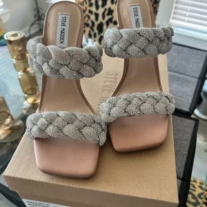 Steve Madden Women's Kenley RHINESTONE Braided Strap Sandals - Sz 10 - NWT