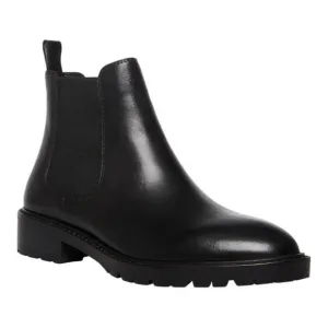 Steve Madden Women's Leopold Black Leather Chelsea Boot size 8.5
