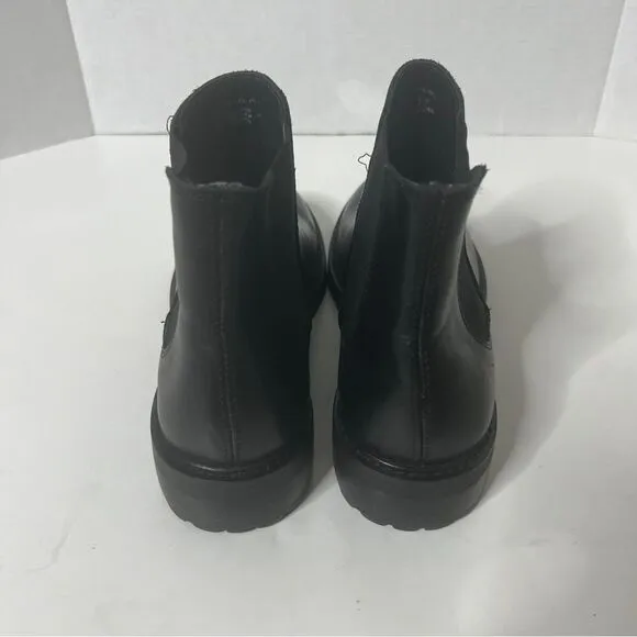 Steve Madden Women's Leopold Black Leather Chelsea Boot size 8.5