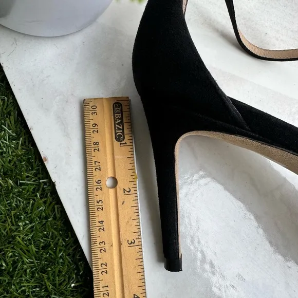 STUART WEITZMAN AMELINA SUEDE SANDAL BLACK NUDIST size 11 85mm $450