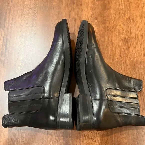 Stuart Weitzman Basilico Boots Black Size 6 Leather Academia preppy minimalist