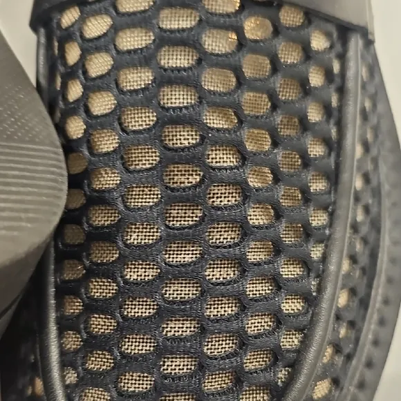 Stuart Weitzman Black Mesh Loafers
