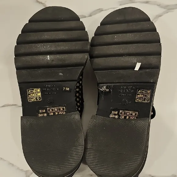 Stuart Weitzman Black Mesh Loafers