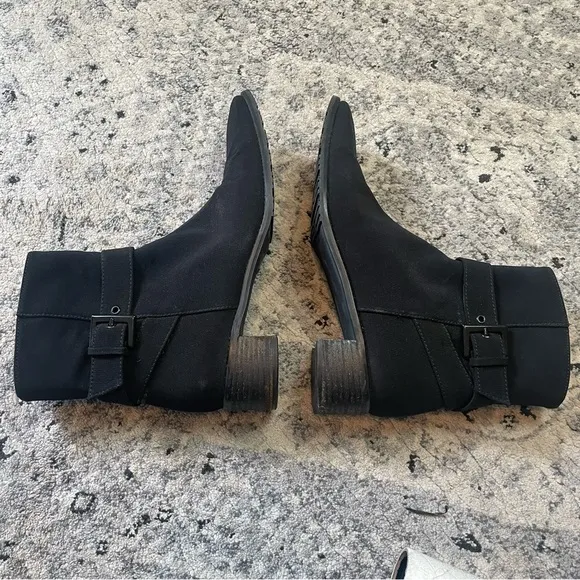 STUART WEITZMAN Black Nylon Chelsea Boots Size 8.5 NARROW