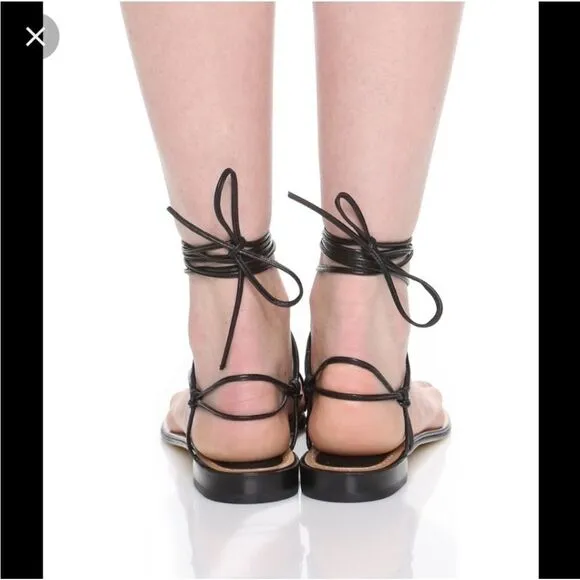 Stuart Weitzman black suede Nieta sandals 9.5