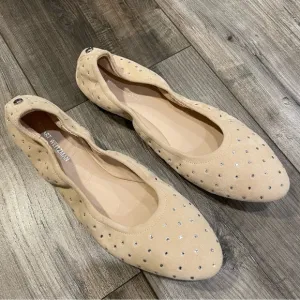 Stuart Weitzman Bling Ballet Flats Suede 8M