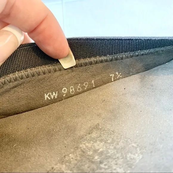 Stuart weitzman charcoal black ballet suede flats