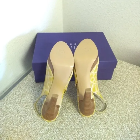 Stuart Weitzman Embossed Leather Sandals