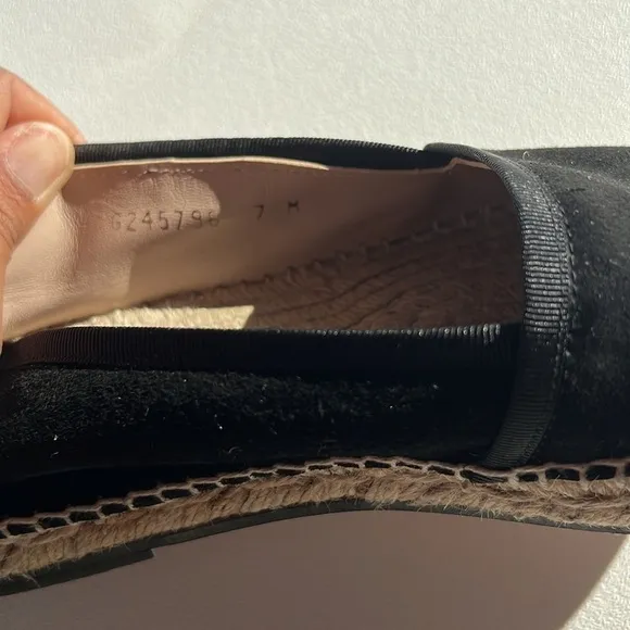 Stuart Weitzman Evon French Black Seda Suede Women's Platform Flats US 7…