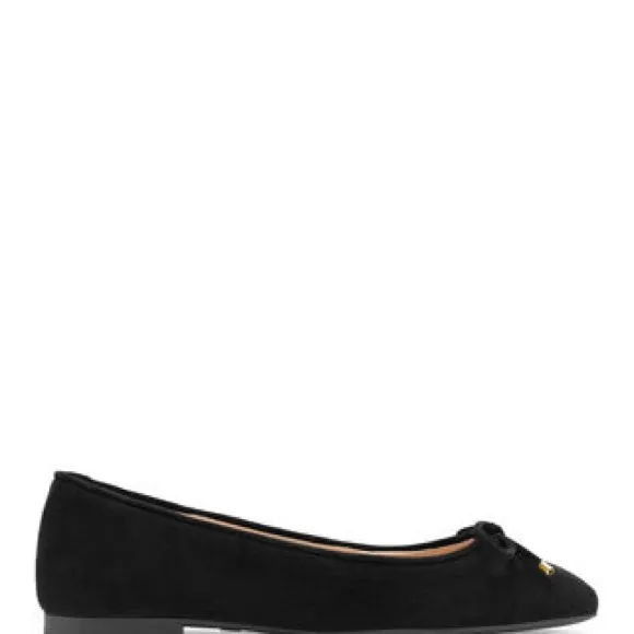 Stuart Weitzman Gabby Suede Bow Flats