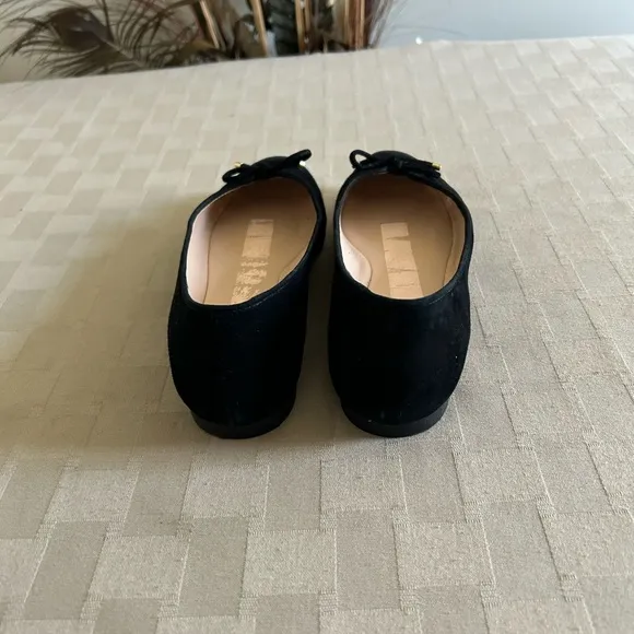 Stuart Weitzman Gabby Suede Bow Flats