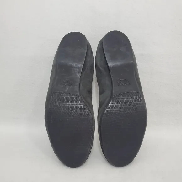 Stuart Weitzman Gray/Black Suede Ballet Flats
