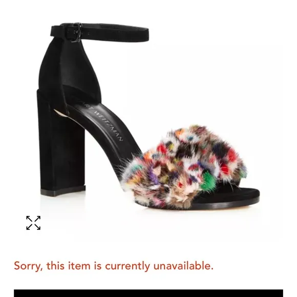 Stuart Weitzman Icelandia fur and suede high heels